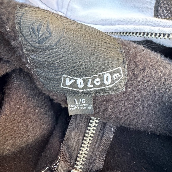 Volcom Stone Boys Skeleton Skeletal Body Face full Zip Hoodie Sweatshirt Size LG - Picture 4 of 7